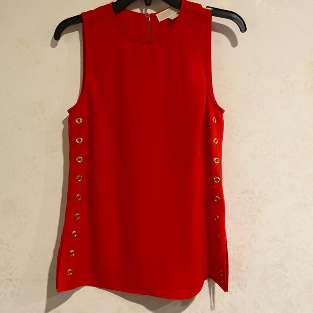 NWT MICHAEL MICHAEL KORS Red sleeveless top Small